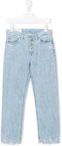 Thumbnail for your product : Dondup Kids distressed straight-leg jeans