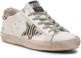 Golden Goose Superstar Sneakers in White Leather Wild | FWRD