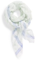 Thumbnail for your product : David & Young Sheer Leaf Print Scarf (Juniors)