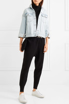 Thumbnail for your product : Vince Cropped Boiled Cashmere-blend Track Pants