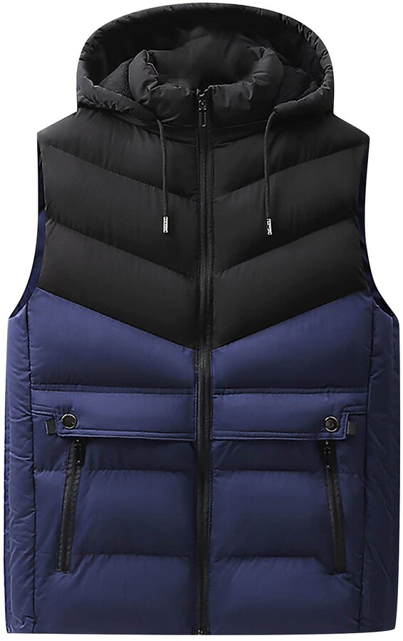 Quilted Blue Bodywarmer Soft Touch Pockets Warm Jacket Gilet Sports Casual 