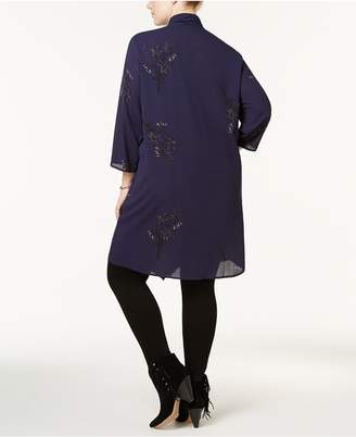 Melissa McCarthy Trendy Plus Size Printed Kimono