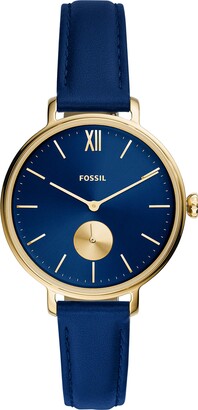 Fossil Women's Kalya Quartz Stainless Steel and Eco-Leather Two-Hand Subeye  Watch - ShopStyle