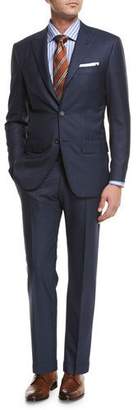 Kiton Tonal-Stripe Wool Two-Piece Suit, Blue