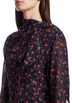Thumbnail for your product : Chloé Aquatic Floral Lurex Silk Maxi Dress