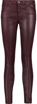 Thumbnail for your product : AG Jeans Coated Low-Rise Skinny Jeans