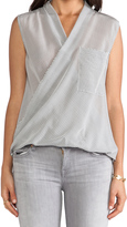 Thumbnail for your product : 7 For All Mankind Stripe Twist Cowl Tank