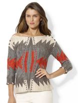 Thumbnail for your product : Lauren Ralph Lauren Petite Intarsia-Knit Boatneck Sweater