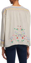 Thumbnail for your product : Johnny Was Gisella Floral Embroidered Voile Button-Down Blouse