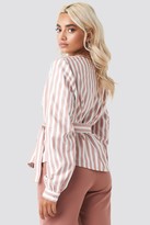 Thumbnail for your product : NA-KD Wrap Over Striped Blouse