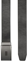 Thumbnail for your product : HUGO BOSS Leather belt with ridged plate buckle