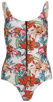 We Are Handsome Women's The Aloha Zip Front Swimsuit Aloha