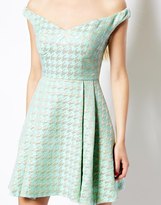 Thumbnail for your product : ASOS PETITE Exclusive Bardot Dress in Pretty Metallic