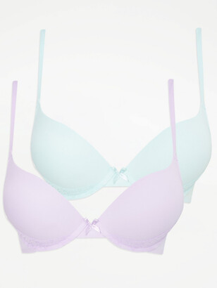 George Lace 2 Sizes Bigger Plunge Bras 2 Pack - Lilac - ShopStyle
