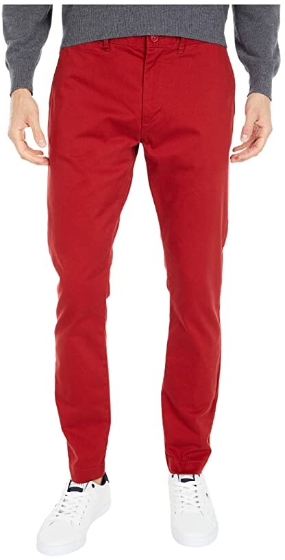 red skinny chinos mens