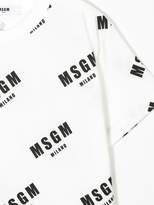 Thumbnail for your product : MSGM Kids diagonal logo print T-shirt