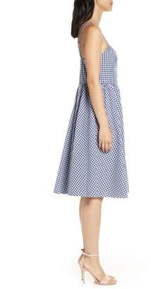 French Connection Gingham Fit & Flare Sundress