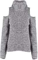 Thumbnail for your product : boohoo Cut Out Shoulder Roll Neck Jumper