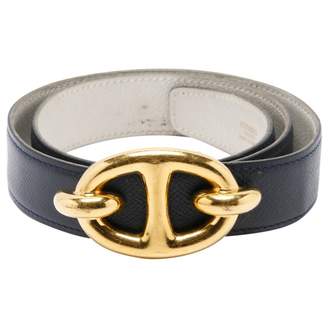Hermes Vintage Navy Leather Belts