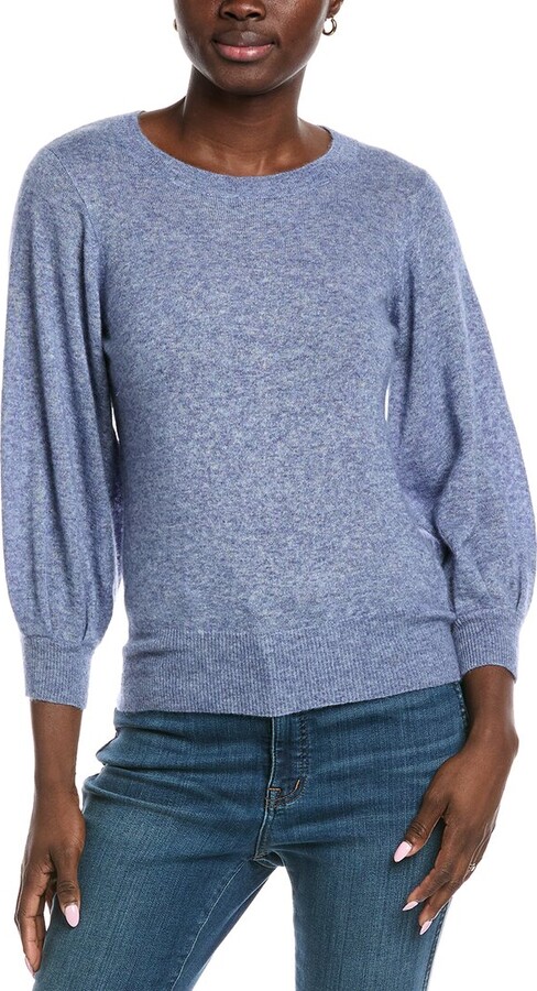 Balloon Sleeve Cashmere & Silk-Blend Sweater