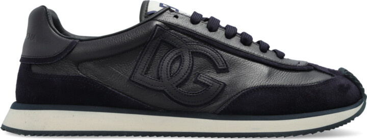 Dolce & Gabbana Sports Shoes With Logo  Navy - Blue