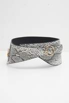 Thumbnail for your product : PrettyLittleThing Grey Snake Zip Pocket Belt