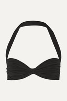 Thumbnail for your product : Norma Kamali Bill Ruched Halterneck Bikini Top