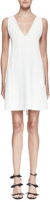 Chloé Sleeveless Tie-Back Mini Dress, White