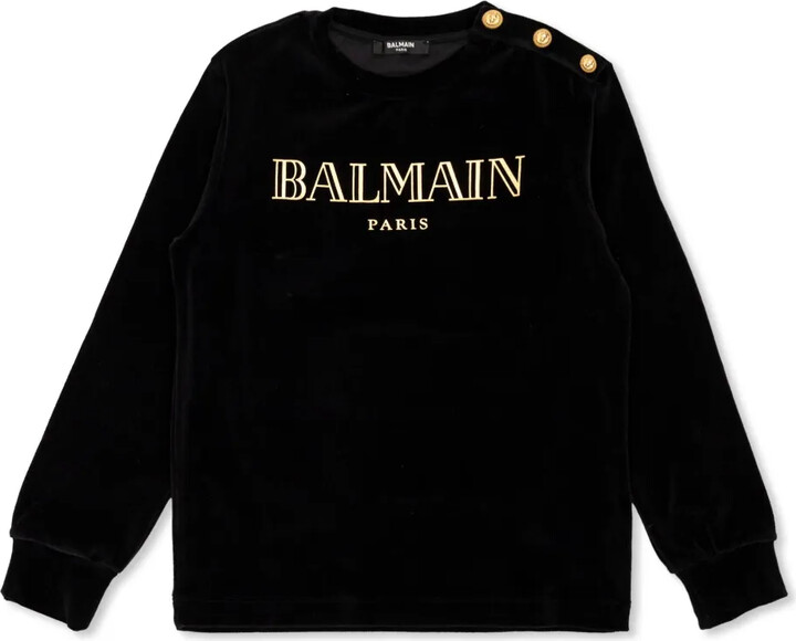 Balmain Kids Logo-Print Cotton Sweatshirt