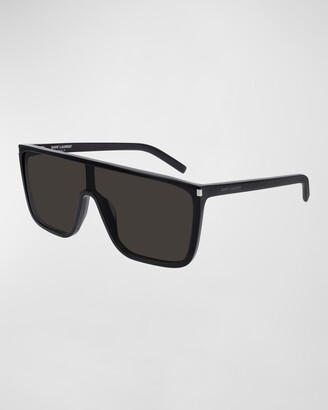 Mens Mirrored Flat Top Windbreaker Side Visor Square Shield Sunglasses |  eBay