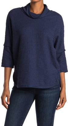 Max Studio Cowl Neck 3/4 Length Sleeve Knit Top