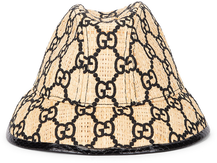 Gucci GG Fedora Hat in Ivory & Black FWRD ShopStyle