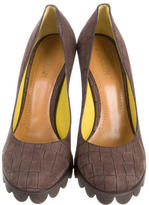 Thumbnail for your product : Pollini Suede Embossed Pumps w/ Tags