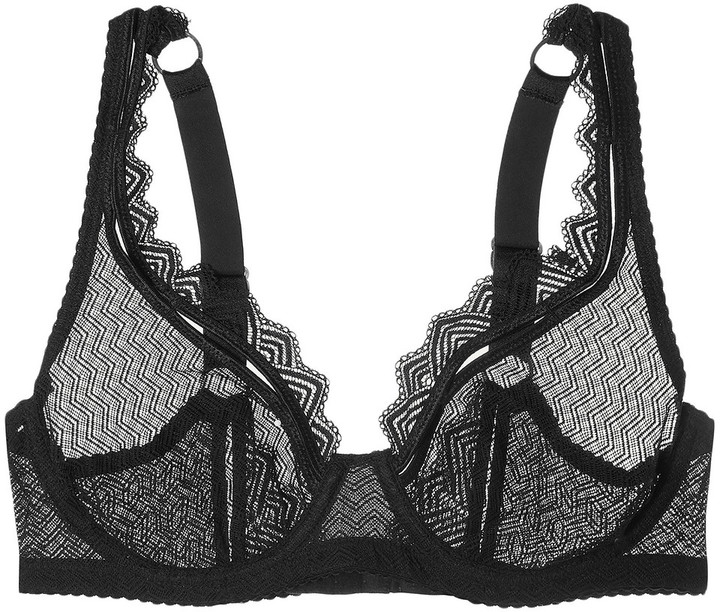LONELY Misha Cutout Stretch-lace Underwired Soft-cup Bra - ShopStyle