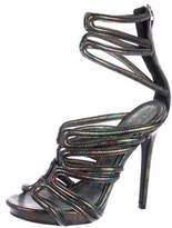 Thumbnail for your product : Alexander McQueen Metallic Leather Sandals