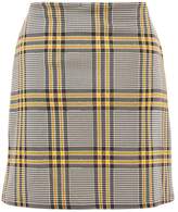 Thumbnail for your product : Quiz Black and Yellow Check Zip Front Mini Skirt