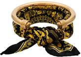 Thumbnail for your product : Versace yellow and black metallic gold handkerchief bracelet