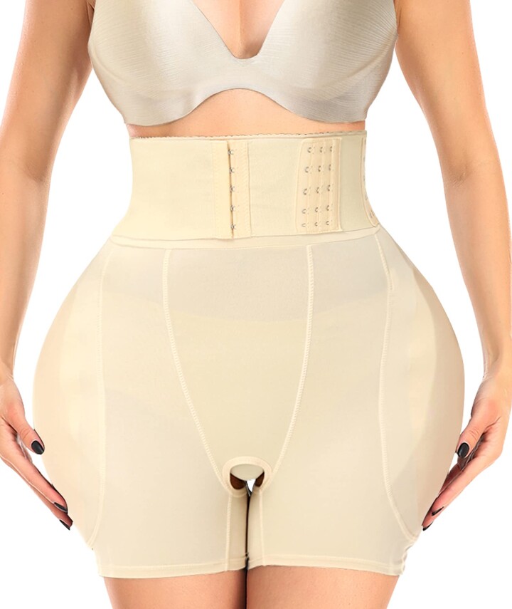 Irisnaya Women Shapewear Control Panties Body Shaper Butt Lifter Padded Hip  Enhancer Seamless Underwear Hi- Waist Short