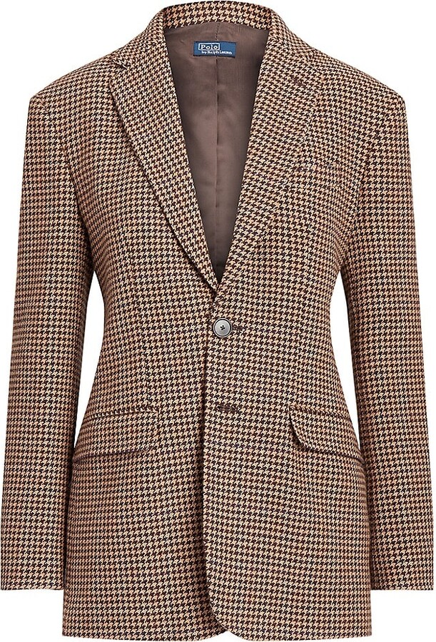 Polo Ralph Lauren Houndstooth Tweed CottonWool Blazer ShopStyle