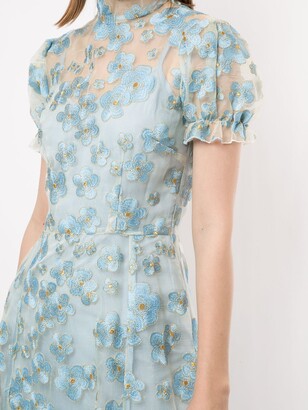 macgraw Porcelain floral embroidered dress