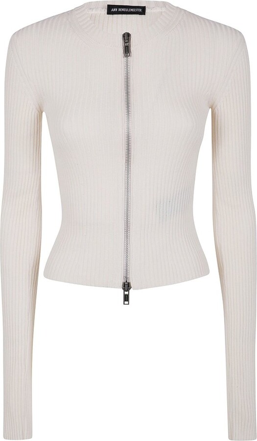 Ann Demeulemeester Zip-Up Knit Top
