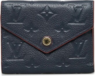 Leather wallet Louis Vuitton Blue in Leather - 26125382