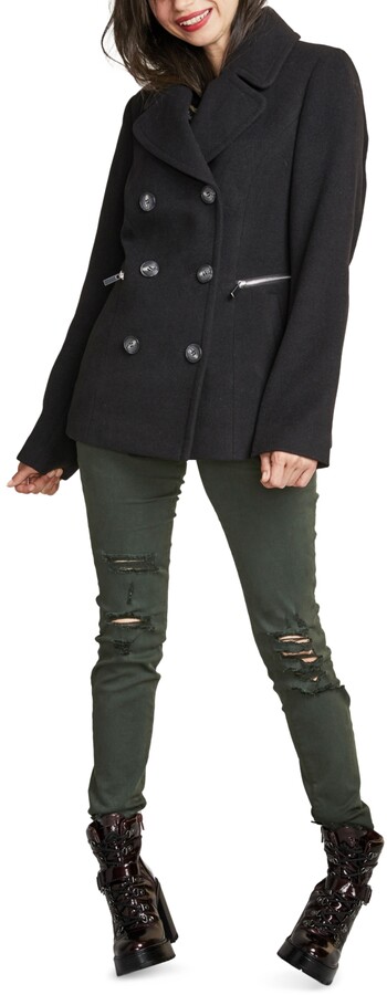juniors double breasted peacoat