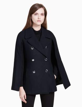 Calvin Klein double breasted cape coat