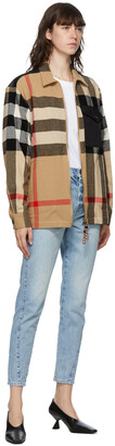 Burberry Beige Wool Check Hatcher Jacket