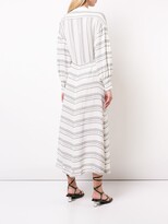 Thumbnail for your product : Proenza Schouler Crepe Striped Long Sleeve Dress