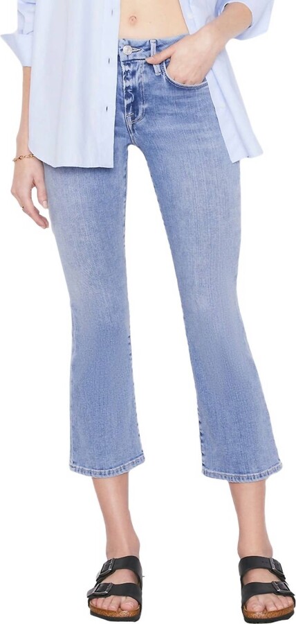 Frame Le Crop Mini Boot Jeans In Jadite