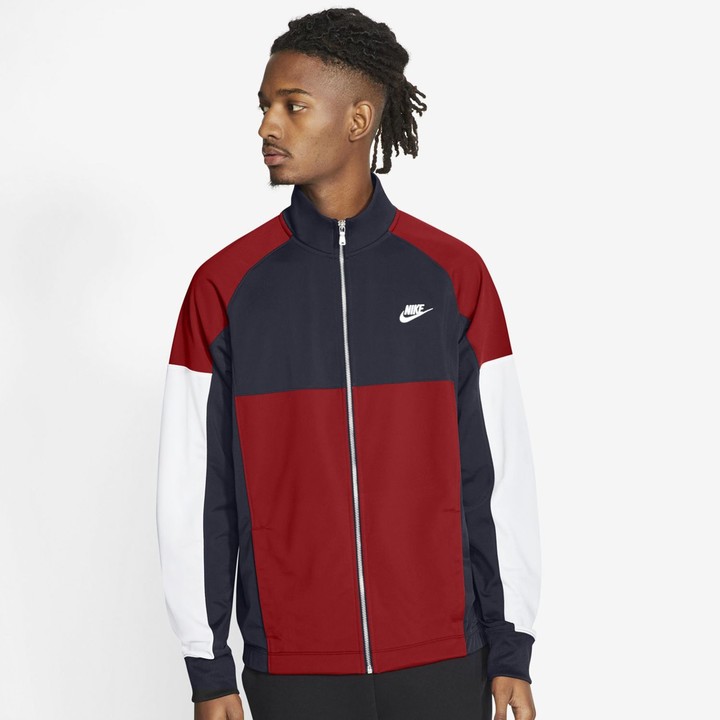 black and red nike track jacket