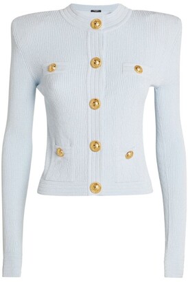 Balmain Button-Trimmed Knit Cardigan