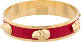 Thumbnail for your product : Alexander McQueen Gold & Red Enamel Skull Bangle